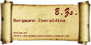 Bergmann Zseraldina névjegykártya